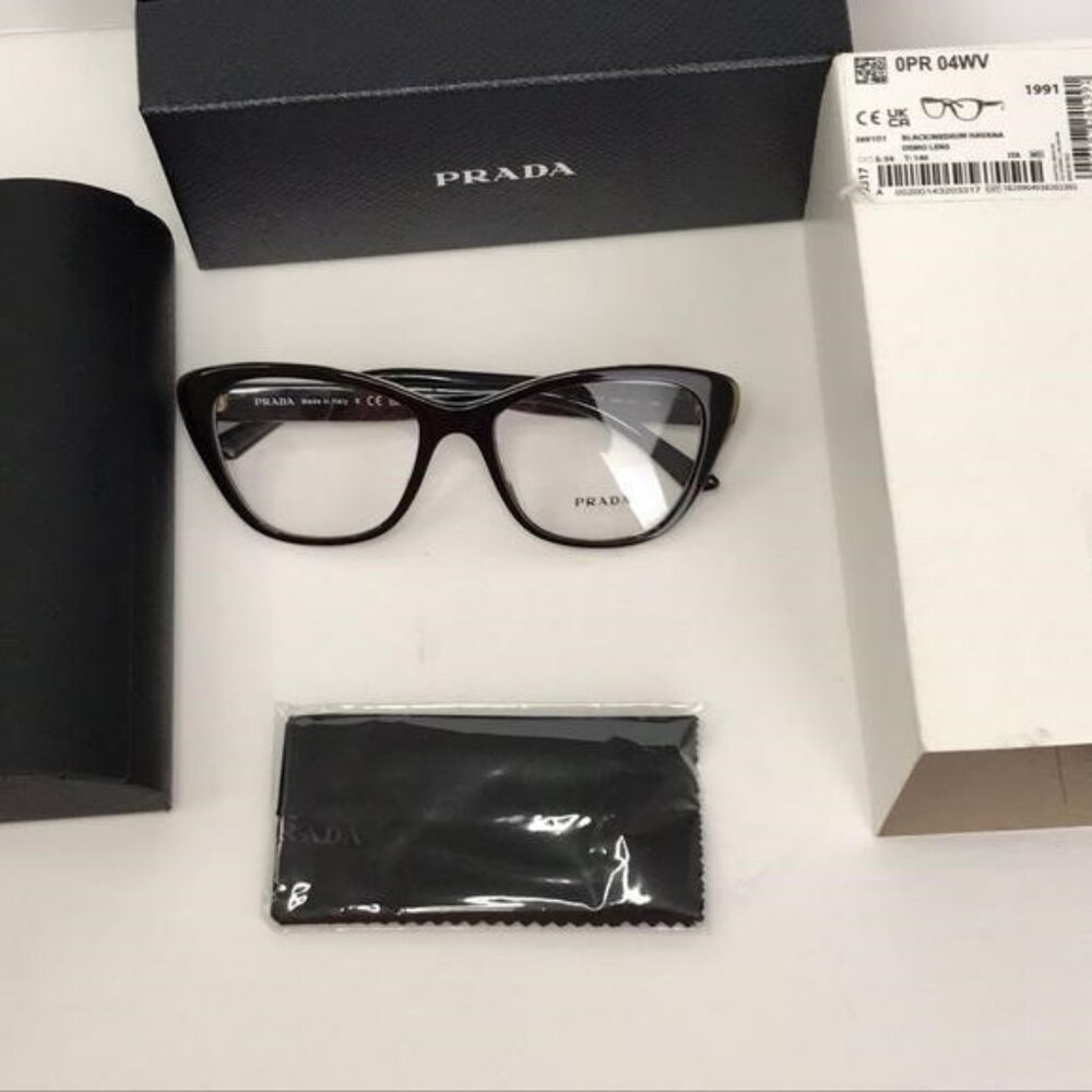 Authentic New PRADAPR 04WV black and medium havana - Picture 9 of 13